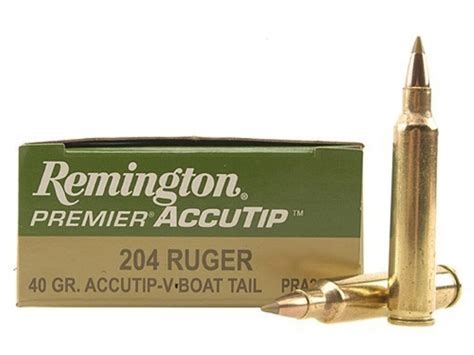 Remington Premier Varmint 204 Ruger Ammo 40 Grain Remington Accutip