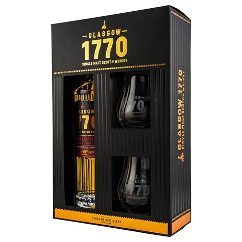 Glasgow 1770 Whisky Set mit 2 Gläsern CaptainScotch de