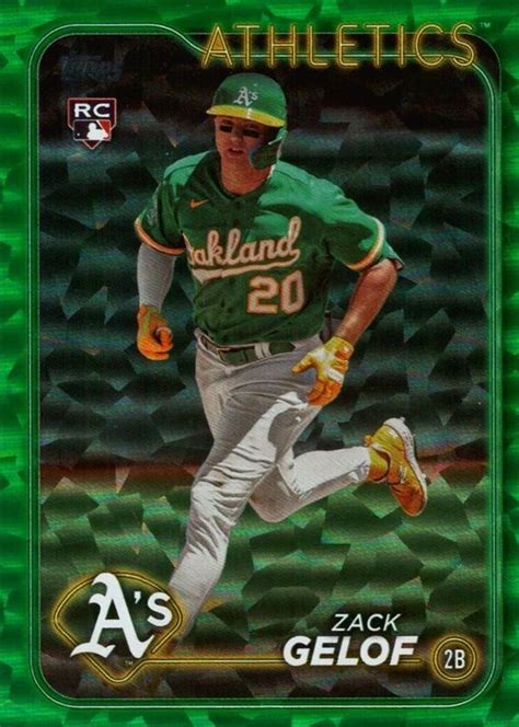 Zack Gelof 2024 Topps 166 Green Crackle Foilboard 499 Price Guide