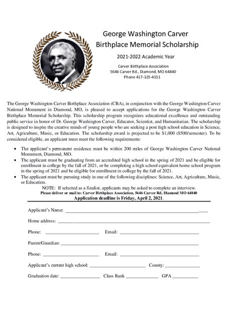 Fillable Online George Washington Carver National Park Service Fax Email Print Pdffiller