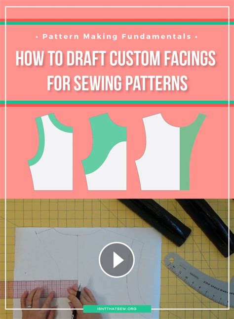 How To Draft A Facing For Sewing Patterns Video Sewing Techniques