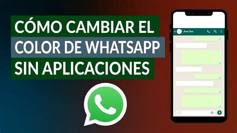 ¿cómo Cambiar El Color De Los Mensajes De Whatsapp Sin App Haras Dadinco