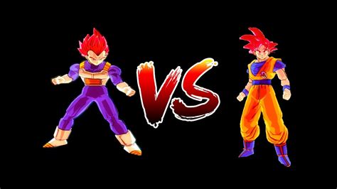 Vegeta Ssj God Vs Goku Ssj God Dbz Bt Wii Versi N Latino Youtube