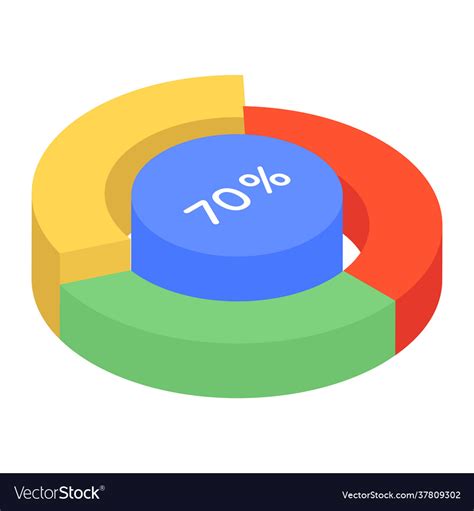 fraction chart royalty  vector image vectorstock