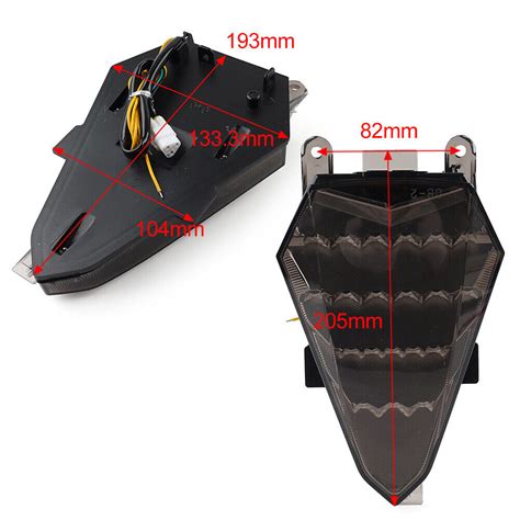 Integrated Led Brake Tail Light Turn Signal For Yamaha Yzf R6 Yzf R6 08 16 Smoke Ebay