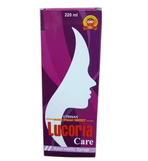 Ayurvedic Lucoria Utrisan Tonic For Leucorrhoea Treatment Packaging