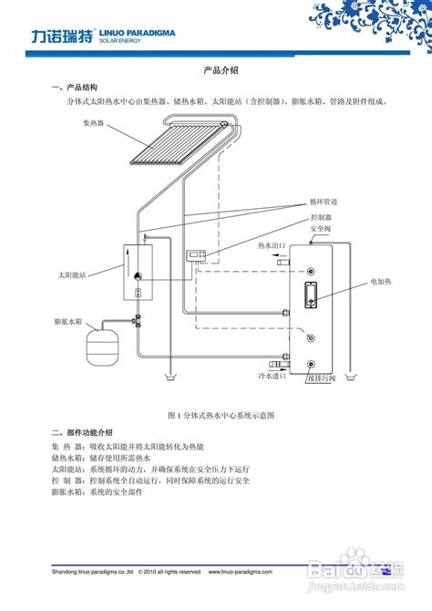 力诺瑞特b J F 2 300608 Q分体式太阳能热水器使用 百度经验