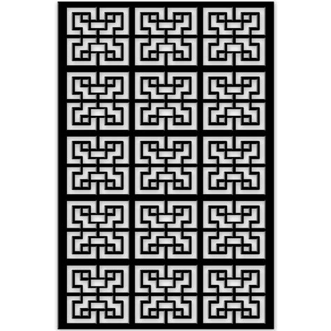 Acurio Latticeworks 14 In X 32 In X 4 Ft Black Chinese Style 2