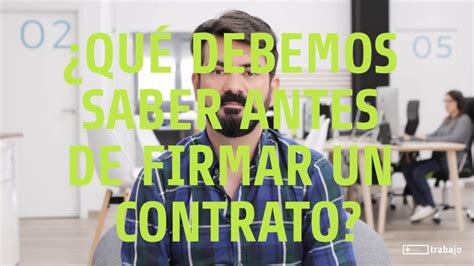 Qué Debemos Saber Antes De Firmar Un Contrato De Trabajo Trabajo Youtube