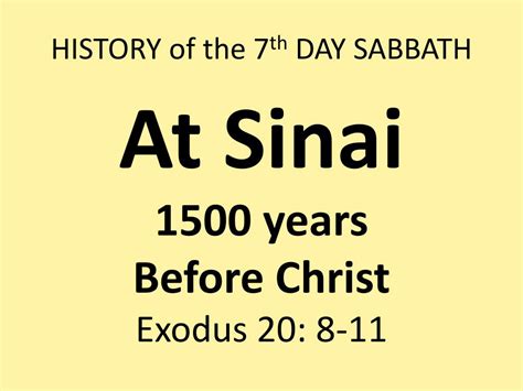 PPT - HISTORY of the 7 th DAY SABBATH PowerPoint Presentation, free ...