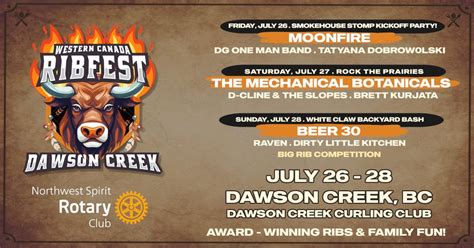 Dawson Creek Rib Fest July 26 28 2024 Dawson Creek Curling Club