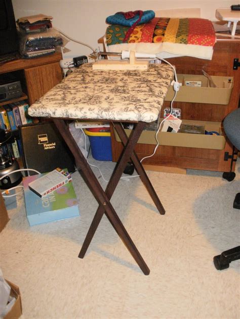 Cheap Walmart TV Table Turned Cute Ironing Station For Beside The