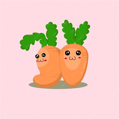 Premium Vector Cute Carrot Mascot Vector Illustration