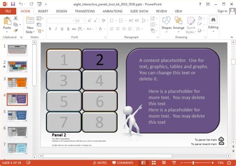 Create Interactive Powerpoint Presentations With Panels Template