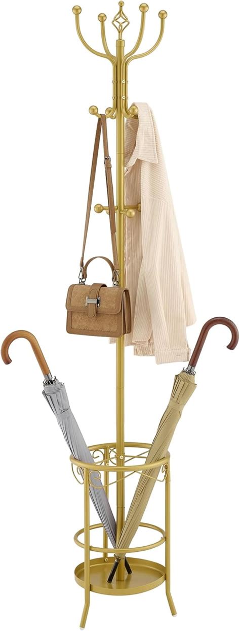 Amazon Tajsoon Standing Coat Rack With Umbrella Holder