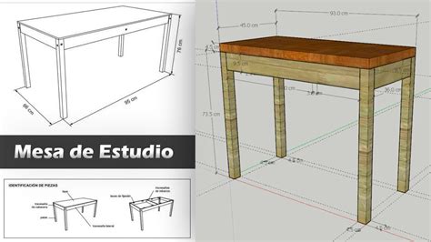 Planos Para Hacer Una Mesa De Estudio En Madera Youtube