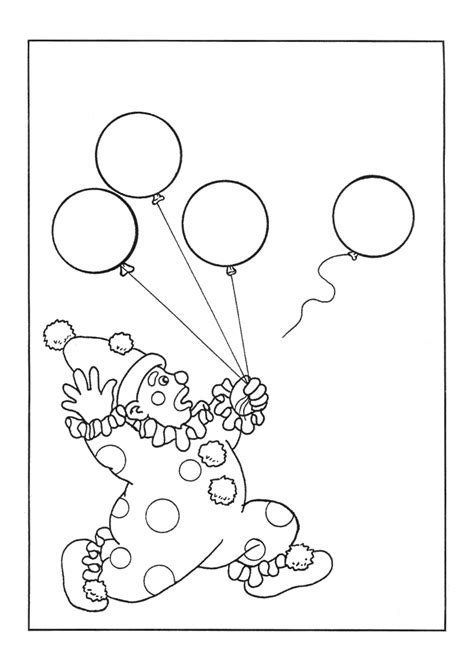 Kleurplaat Vrolijke Clown Met Ballon Kleurplaten Nl Kleurplaten