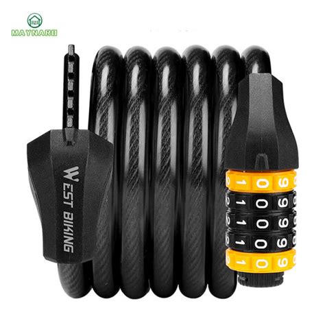 Bike Lock High Security 5 Digit Resettable Combination Coiling Bicycle Lock Lazada Ph