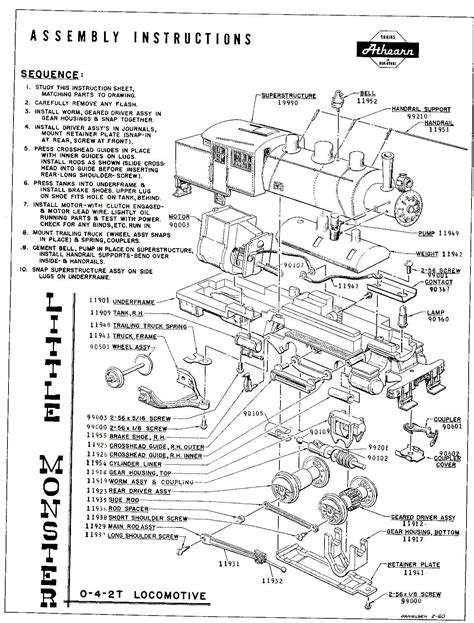 Athearn Parts Diagrams Locomotive