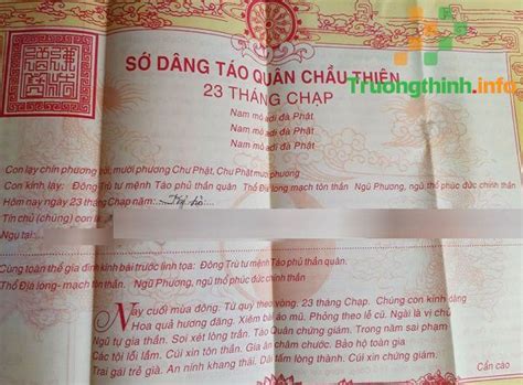 1 Cách viết sớ cúng ông Công ông Táo về trời ngày 23 tháng Chạp