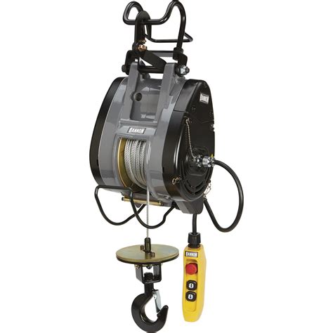 Bannon Compact Electric Cable Hoist — 1100 Lb Capacity 95ft Lift