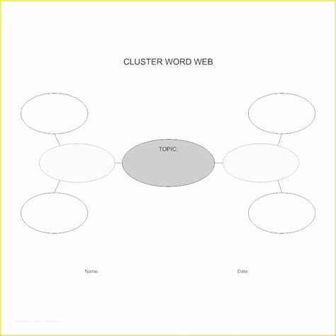 Word Website Templates Free Of Spider Web Brainstorming Template Blank ...