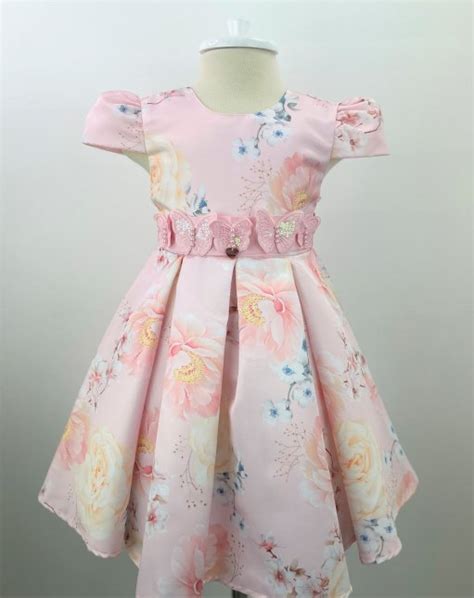 Vestido Infantil Cattai Floral E Cinto Borboletas