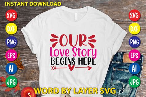 Our Love Story Begins Here Graphic By Mdesignhouse55 · Creative Fabrica