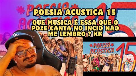 POESIA ACUSTICA 15 REACT YouTube