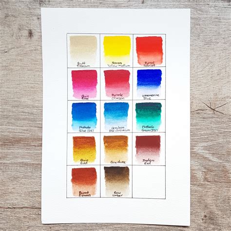 Jane Blundell - The Ultimate Mixing Palette - Daniel Smith Watercolor Paint Set - 14 Colors ...