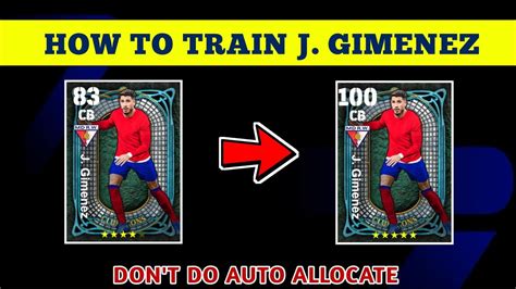 How To Train Rated J Gimenez In Efootball Mobile Youtube