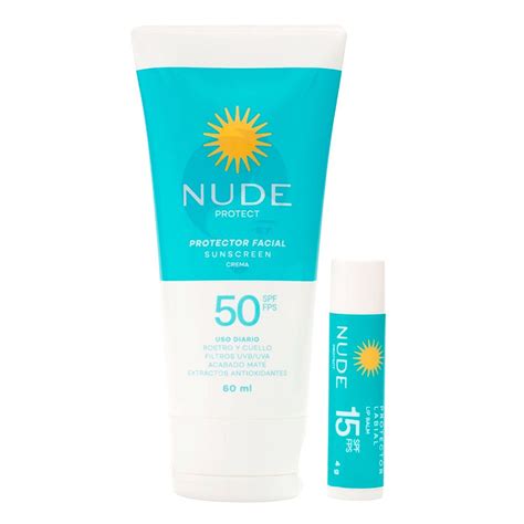 Nude Protector Solar Spf X Ml Labial Protector Spf X G