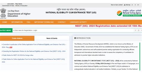 Neet Ug Exam Application Correction Window Open From To