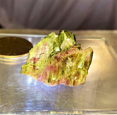 Watermelon Tourmaline Crystal Cluster Specimen