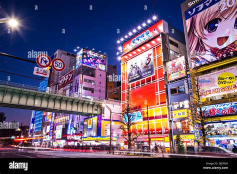 Akihabara Tokyo Japan At Night Stock Photo Alamy