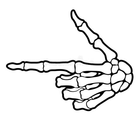 Skeleton Hand Pointing Stock Illustrations – 143 Skeleton Hand Pointing ...