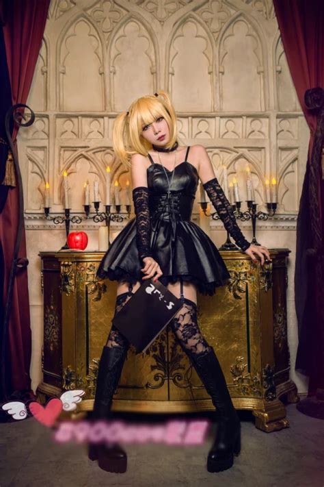 Death Note Misa Amane Imitation Leather Dress Sexy Uniform Cosplay Costumes Dress Gloves Socks