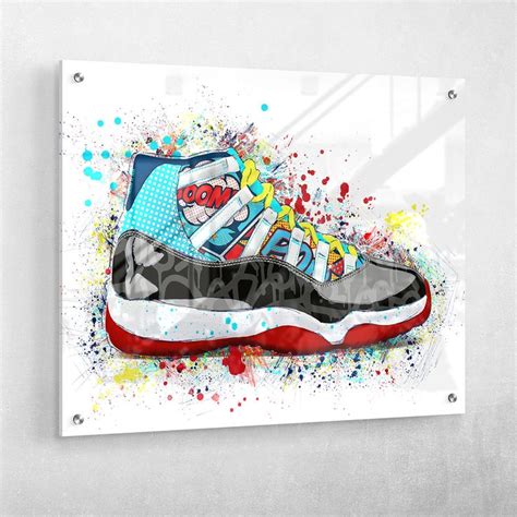 Graffiti Hi Tops Xi Sneaker Shoes Nike Jordan Hype Graffiti Pop Art