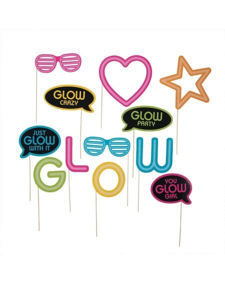 Neon Glow Party Photo Booth Props Pieces Ch Lcdyq