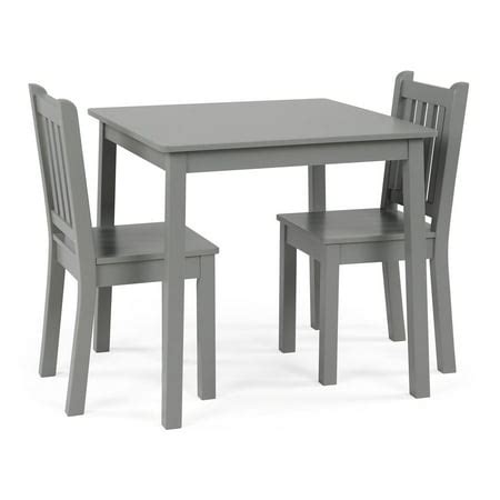 Humble Crew, Grey Kids Wood Table and 2 Chairs Set, Square | Walmart Canada