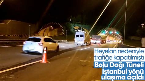 Bolu Dağı Tüneli TEM Otoyolu İstanbul yönü trafiğe açıldı