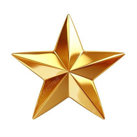 Glossy Gold Star D Render Shiny Star D Star Gold Star Png