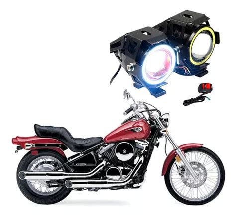 Par Farol De Milha Angel Eye U Para Moto Vulcan Cc