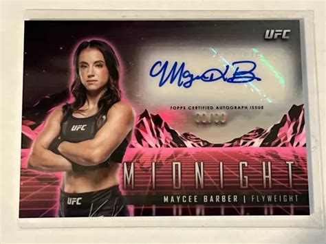 Ufc Midnight Topps Maycee Barber Firme Automatiche Orizzontali