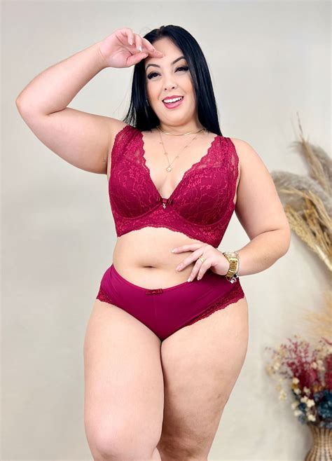 Conjunto Plus Size Cropped Charme Desejo Mais Que Lingerie