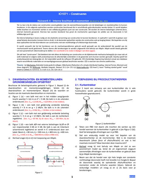 Verplichte Opgaven Huiswerk V X And M X Construeren Io