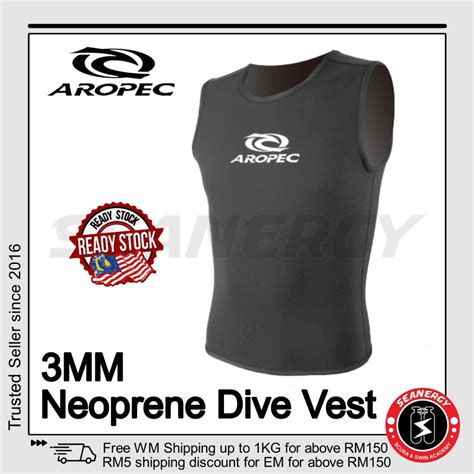 Aropec 3mm Neoprene Wetsuit Vest For Scuba Diving Snorkeling Freediving