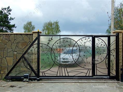Кованые откатные ворота | Ворота, Мастерская, Картинки