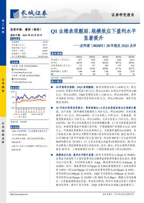 20年报及21q1点评：q1业绩表现靓丽，规模效应下盈利水平显著提升