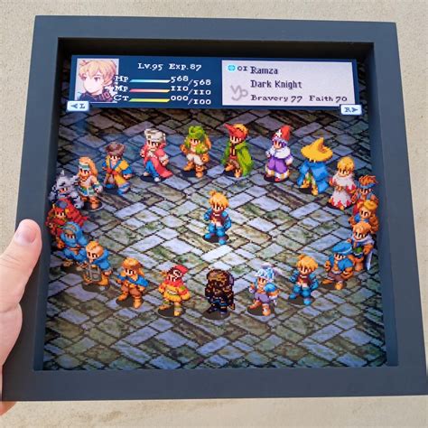 Final Fantasy Tactics Job Selection Screen 3d Shadowbox Etsy